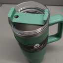 Stainless Steel Versa Cup with Straw- Aqua Insulated, Durable Drinkware for Cold & Hot Beverages, Travel & Everyday Use 40 Oz