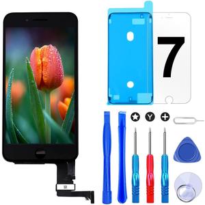 Brinonac Screen Replacement for iPhone 7 4.7 inch LCD Digitizer Touch Screen LCD Replacement Screen Frame Assembly Full Set with Tools and Screen Protector (Black)