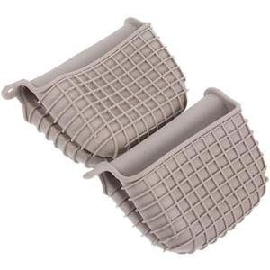 LIFKOME Silicone Kitchen Dish Clip Heat Resistant Oven Mitts Gloves Baking Hand Cover Oven Safe Mittens, Yellow, Set Of 2