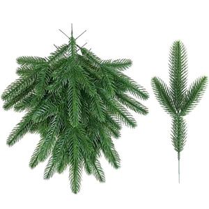 50PCS Artificial Pine Branches Christmas Greenery Plants Fake Cedar Pine Needles Picks for Xmas Tree Wreath Garland DIY Crafts Holiday Home Decoration