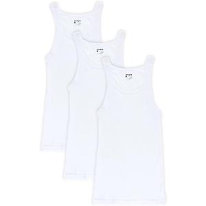 Papi Men's 3-Pack Cotton Square Neck Tank Top, White, Size X-Large