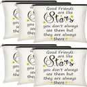 Xuniea 6 Pcs Friendship Gifts for Women Bulk Friendship Cosmetic Makeup Bag for Girl Travel Pouch Friend BFF Birthday Gifts(Star Pattern)