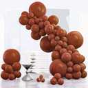 PartyWoo Dark Brown Balloons 140pcs Different Sizes of 18 12 10 5 Inch Boho Neutral Coffee Tan Balloon Arch Kit Garland for Birthday Boy Baby Shower Jungle Safari Fall Party Decorations Brown-F08
