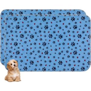 Washable Pee Pads for Dogs,2 Pack Large 18"x24" Super Absorbent Reusable Puppy Pads,Non-Slip 100% Waterproof Dog Pee Pads,Pet Training Pads for Couch, Crate, Potty Training,Floor