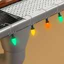 100 Pcs Gutter Hooks for Hanging Outdoor Lights Fits Either Mesh or Perforated Gutter Guard Metal Corkscrew Shaped Clips for Holiday Festival Christmas Home Decoration Party