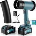 Oley Turbo Dryer Blower for Car, 670CFM, 4Lb Thrust Car Dryer Air Blower with 2 Extended Tube & LED, 4.0Ah Battery and Charger, Super Electric Leaf Blower for Car/Lawn/Garage/Patio/Yard/Snow Removal