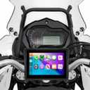 7Inch Motorcycle Carplay Screen, Wireless CarPlay Android Auto with Design Mount Waterproof Touchscreen Supports GPS Navigation/Bluetooth Transmission/EQ
