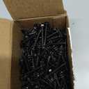 Wensilon (200Pcs) #8×1-1/4" Black Hex Washer Head Self Drilling Screws, 410 Stainless Steel Metal SheetScrews，TEK Screws, Sheet Metal Self Tapping Screws