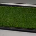 Ottomanson Artificial Grass Puppy Potty Training Pad with Tray, 15" x 30" Reusable Pee Pad for Small Pets and Dogs