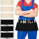 JenPen 6 Pcs Nail Apron Canvas Waist Apron Bulk for Carpenters with 2-pocket Work Unisex Cloth Tool Belt Washable Utility for Men Women Adults Woodworkers, Artists, and Other Crafts People