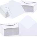 Outus 400 Pcs Gift Card Envelopes Bulk Mini Metallic Envelopes Small Business Cards Invitation Card Sleeves Tiny Envelope for Easter Graduation Birthday Wedding Greeting, 4 x 2.7 Inches(White)