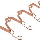 U-nitt Gutter Clip for Rain Chain Installation DIY | Gutter Adapter for Roof Downspout Chain | Water Collection | Copper Plated 4 PK, Heavy Metal, 6 X 5 inches, Adjustable, Fits 2 in Gutter Hole