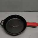 Lodge Cast Iron Skillet with Red Silicone Hot Handle Holder, 10.25-inch