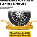 HKTE Light Trailer Tire Leveler 3,000 lbs Capacity Fits 1315 Wheels Manual Drive-On Leveling Stable Support for Single Axle RV, Camper & Trailer
