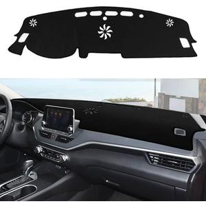 Dashboard Cover Dash Cover Mat Pad Carpet Custom Fit for Nissan Altima 2019 2020 2021 2022 2023 2024 2025 2026(Without HUD) Accessories Anti-Skid Center Console Protector Cover Mat(Black Edge)