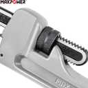MAXPOWER 30-inch Pipe Wrench, Aluminum Straight Plumbing Wrench Heavy Duty Adjustable Pipe Wrench