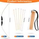 Kids Bow and Arrow Set, 24 Inch Archery Set Handmade Wooden Toy Bow and Arrow Gifts for Kids Boys Girls - Perfect for Birthdays Christmas Halloween, Cosplay Game Costume Prop Play, Medium
