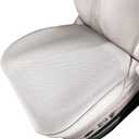 2-Pack Premium Leather Car Seat Covers - Front Bottom Seat Protectors, Skin-Friendly & Lightweight, Anti-Slip Universal Fit for Cars, Trucks, SUVs (Off White)