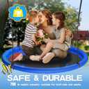 48-inch Saucer Tree Swing for Kids Adult, Larger Flying Swing for Whole Family, 700lbs Weight Capacity with Adjustable Hanging Straps