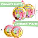 Ice Cream Plates and Napkins (100 PCS) Ice Cream Napkins, IceCream Paper Birthday Party Plates  IceCream Birthday Party Supplies for Girls  Summer Sweets & Popsicle Themed Tableware Set