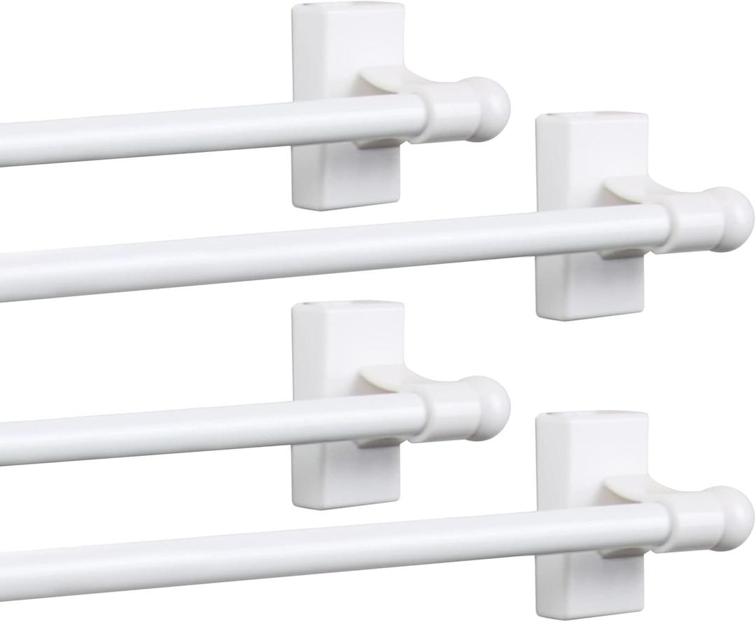 Rod Desyne 7/16 inch Magnetic Rod, 28-48 inch (Set of 4), White