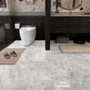 20-Pack Peel and Stick Floor Tiles Vinyl Floor 12 x 12 inch Self Adhesive Waterproof Flooring Planks DIY for Bathroom, Kitchen, Living Room, RV, Cover 20 Sq. Ft, Polish Light Grey