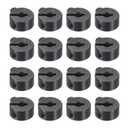 uxcell 16pcs Single Split Shaft Collar 1/8" Bore One-Piece Clamping Collar, 1/2" OD, 1/4" Thickness, Black Oxide Steel Set Screw Lock Collar Clamp
