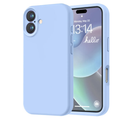 LOVE 3000 Designed for iPhone 16 Case, Premium Silicone with [Soft Anti-Scratch Microfiber Lining] Shockproof Protective Phone Case for Men Women Girls 6.1", Light Blue