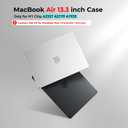 BlueSwan for MacBook Air 13.3 inch Case, 2020-2018 M1 A2337 A2179 A1932, Anti-Scratch Flexible Protective Laptop Cover with Grippy Matte Texture, Slim and Easy Installation, Frosted White