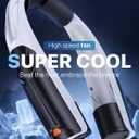 Portable Neck Fan with 6000mAh Battery, USB-C Rechargeable, Black Hands-Free Personal Fan 6 Speeds, 6-20Hrs Cooling for Outdoor Sports/Gym/Office, Adjustable 11oz Lightweight, Neck Cooler