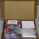 Kenning 100 Sets Valentine Day Gifts for Coworkers Bulk Glitter Heart Shaped Keychain and Valentine Cards for Valentines Party Favors (Office Theme)