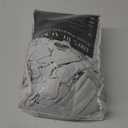 SHINELAND White Greyish Blackout Curtains 96 Inches Long,Pinch Pleated Linen Black Out Curtains for Bedroom 2 Panel Set