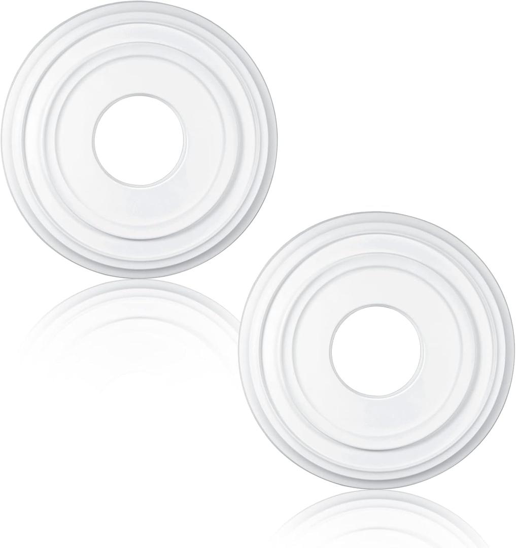 Cunno 2 Pieces Lighting PU Ceiling Medallion Ceiling Fan Cover Plate Medallion for Home Light Fixtures Trim, 12 Inch Od x 3.5 Inch ID(White)