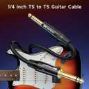 Cable Matters 2-Pack 1/4 Inch TS to TS Electric Guitar Cable - 3ft, Guitar Amp Cord, Instrument Cable for ElectricGuitar, Mandolin, Bass AMP, Keyboard, Mixer, Equalizer