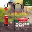 Kingsyard 2 Pack 16 OZ Disc Hummingbird Feeders for Outdoors Hanging, 6 Bee Proof Feeding Ports Leak-Proof Humming Nectar Bird Feeder, Ant Moat Easy Clean, Jelly Oriole Feeders, Garden Dcor Gifts