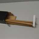 1-1/8 Inch Diameter Faux Wood Curtain Rod with Bird Design Finials, 36-72'' Telescoping Double Curtain Rods for window width 24-68 inch, 1 pack