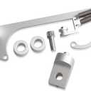 4150 4160 Series Throttle Body Cable Bracket Billet Aluminum Anodized Throttle Cable Bracket Adjustable (Silver)