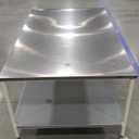 EnduraSteel Stainless Steel Mobile Prep Table with Power-Coated Mild Steel Frame 3.9 ft x6 ft