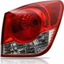 Tail Light Assembly Compatible with 2011-2015 Chevy Cruze Tail lights Rear Brake Lamp with Bulbs and Socket, Passenger Side