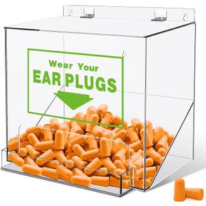 Vercraft Ear Plug Dispenser with Cover, 12'' X 13'' X 8'', Green, 1 Pcs