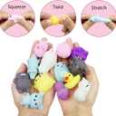 2 x Jofan 24 PCS Mochi Squishy Toys with Valentines Cards for Kids Valentines Day School Class Classroom Gifts Prizes Party Favors