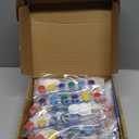 280 PCS Mini Acrylic Paint Set,20 Pack 12 Colors Acrylic Paint Strips with 40PCS Paint Brushes,Washable Paint Set for Home Classroom Birthday Party Favors