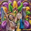 7x5ft Mardi Gras Backdrop Carnival Masquerade Mask Photography Background Mardi Gras Birthday Party Decorations Photo Studio Props (7x5FT210x150cm)