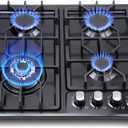 FORIMO Gas Cooktop 22InchBuilt in Gas Cooktop 4 Burners Stainless Steel Stove with NG/LPG Conversion Kit Thermocouple Protection and Easy to Clean