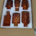 12Pcs Glass Bud Vase Set, Small Dark Brown Flower Vase for Centerpieces, Bud Vases in Bulk, Mini Vintage Vase for Rustic Wedding DecorationsAmber