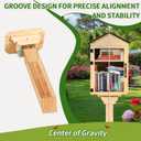 Little Library Mount, 11x8x4 inches Little Library Box Bracket Holder with Pre-Drilled Holes & Grooved Top & Screws, Fits 4x4 Post, Easy Installation for Neighborhood School Community Book Sharing Box