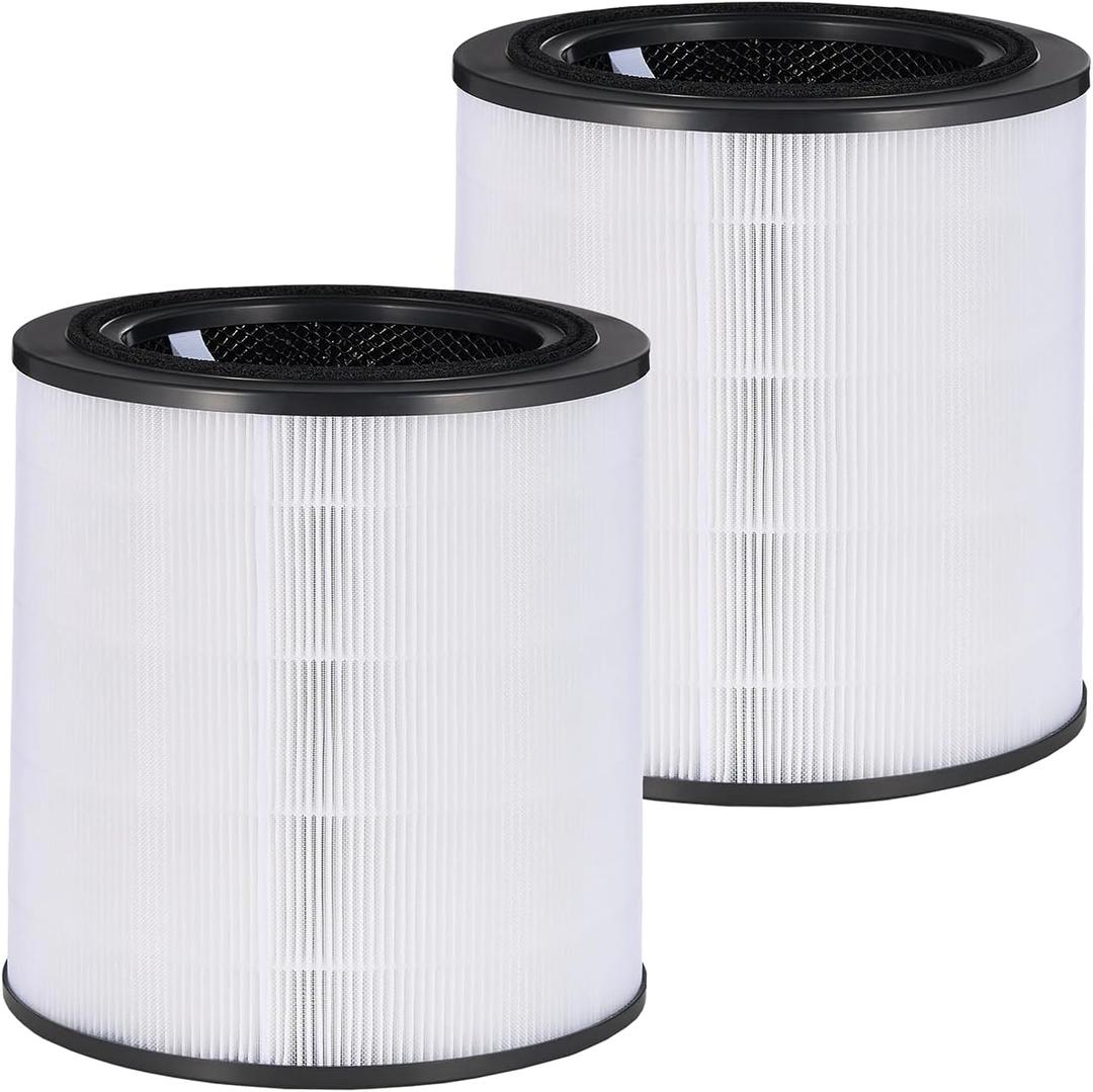 2 Pack Air 4000 Replacement Filter, High Efficiency Activated Carbon 3-in-1 Compatible with Bosch 4000 Air Purifier