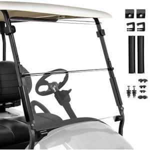 4.5mm Extra Thick Golf Cart Windshield Compatible with Club Car Precedent 2004-UP | Transparent Replacement Windshield for Club Car Precedent Gas & Electric Golf Cart Accessories