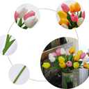 20pcs Real Touch Tulips PU Artificial Flowers, Fake Tulips Flowers for Arrangement Wedding Party Easter Spring Home Dining Room Office Decoration. (Multicolor, 14" Tall)