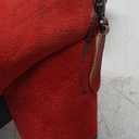 N.N.G Women Over the Knee Boots Thigh High Suede Block Winter Low Above Flat Long OTK Comfort Pointed toe (9, Red)